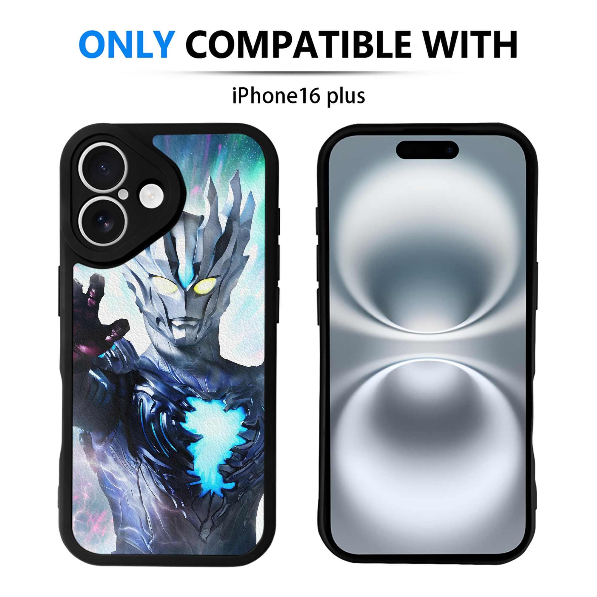 （画像用） ウルトラマン Ultraman 【iPhone 16シリーズ対応】シリコンスマホケース（レザー調） 材質：シリコン